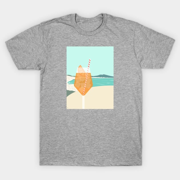 Spritz over Mount Vesuvius, Naples, Italy T-Shirt by lymancreativeco